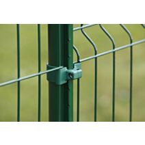 4 colliers monoblocs pour panneau rigide grillagé Arista Vert - DIRICKX