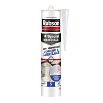 Mastic silicone Joint Périphérique Douche & Carrelage transparent 280ml - RUBSON