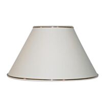 Abat-jour ivoire fe jonc or d35cm