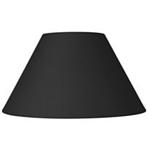 Abat-jour noir fe coton d35cm