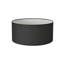 Abat-jour cylindre toiline Ø35cm H19cm noir - COREP