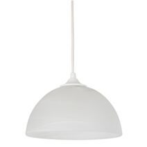 Suspension forme dome en verre D19 nuage blanc