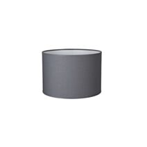 Abat-jour Cylindre Coton Ardoise E27 Ø20cm - COREP