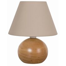 Lampe bois chanvre rondo