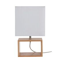 Lampe bois blanc liv