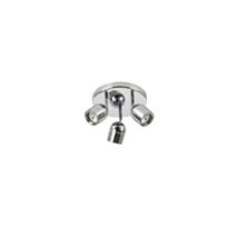 Plafonnier métal chrome lyam 3l d22cm - COREP