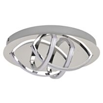 Plafonnier métal chrome dorian d34cm - COREP