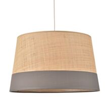 Suspension Marina Raphia et Coton Ardoise Ø38cm - COREP