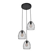 Suspension métal noir mat spiral 3l