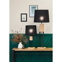 Lampe bois naturel haussmann gm h100cm