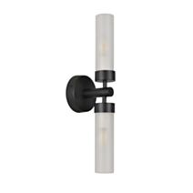 Applique 2 lumières LED Eden métal/verre noir mat h.40,50cm 40W - COREP