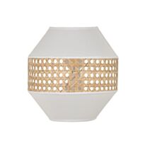 Applique Jarawa Cannage et Coton Blanc 20,5cm 40W - COREP