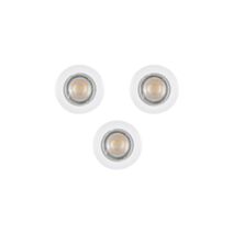 Lot de 3 spots à encastrer blanc
