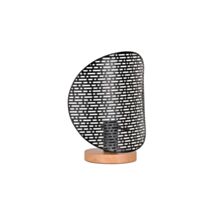 Lampe à poser Honu métal perforé/bois H.31,50cm- COREP