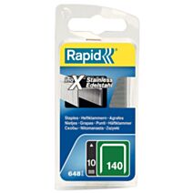 Agrafes acier inoxydable en fil plat n° 140/10 mm de RAPID