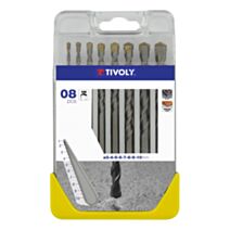 Coffret 8 forets béton cylindrique TIVOLY