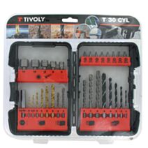 Coffret 30 pièces perçage métaux/bétons/bois + vissage T30 - TIVOLY