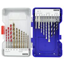 Coffret 19 forets bois/métaux/béton/diamant/carrelage - TIVOLY