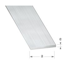 Profilé plat alu brut 25 x 2 mm 2,5m - CQFD