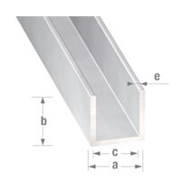 Profilé U alu anodisé incolore 10 x 10 x 10 x 1 int.8 1m - CQFD