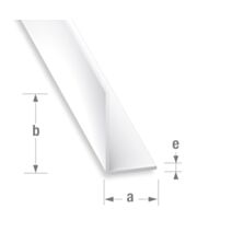 Cornière inégale PVC blanc 15 x 25 mm 2m - CQFD