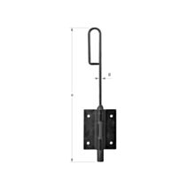 Verrou baïonnette D12 pêne 200mm noir - CQFD
