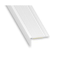 Nez de marche adhésif alu blanc 45x23mm 1m