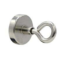 2 Œillets Aimant Néodyme Argenté Ø32mm - CQFD