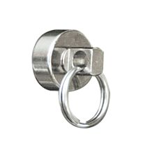 6 Porte-Clés Aimanté Néodyme Argenté Ø20mm - CQFD