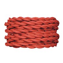 2 câbles tissu torsadés rouge 3m - TIBELEC