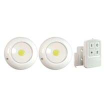2 spots LED Constantia blanc 1W Ø98xH.22mm 