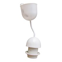 Monture blanche douille E27 + bague - TIBELEC