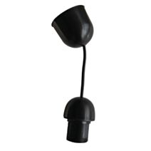 Monture plastique équipée E27 noire - TIBELEC