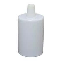 Douille E27 avec cache-douille métal blanc - TIBELEC