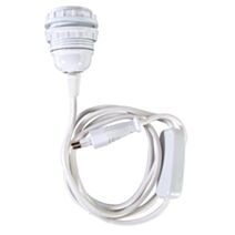 Kit cordon pré-équipé E27 fil tissu blanc - TIBELEC
