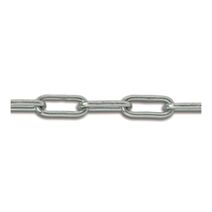 Chaîne droite soudée maille longue acier zingué Ø 4,5mm rési
