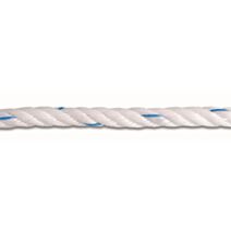 corde torsadée blanc fil bleu - CHAPUIS (vendu au mètre)