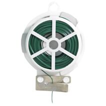 Lien métal plastifié vert+coup-fil Largeur2,6mm L.30m