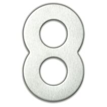 Chiffre "8" acier inoxydable adhésif hauteur 9,5cm