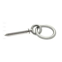 Piton à œil avec anneau acier inoxydable filetage bois M6 Ø40mm L.60mm - CHAPUIS