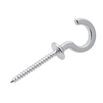 2 Pitons Crochet Ouvert Filetage Bois Inox M5 Tige 40mm - CHAPUIS