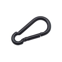 2 Mousquetons Pompier Noir Ø Fil 4mmxL.40mm - CHAPUIS