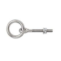 Anneau d'écurie à écrou acier zingué Ø33,5mm + Tige L.80mm - CHAPUIS