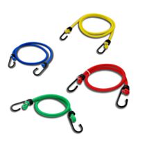 Assortiment 12 sandows acier plastifié Ø6mm L45/60/80/100cm multicolore - CHAPUIS