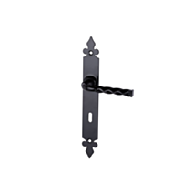 Poignée de porte intérieure condamnation River noir alu 195mm - ALPERTEC