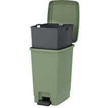 Poubelle de cuisine Bucket Bin Plastique 30L Vert - SUNDIS