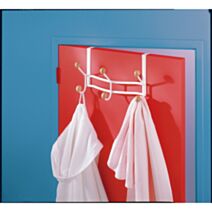 Porte-manteaux de porte 6 têtes blanc