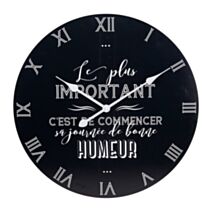 Horloge MDF Bonne Humeur Ø57cm