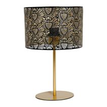 Lampe céramique Métal Corazon Noire/Dorée 35x22x22cm 220V 40W