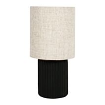 Lampe céramique Cylindrique Céramique Eva Noire/Beige 27x13,5x13,5cm 220V 40W